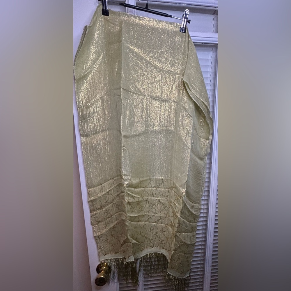 100% Silk Scarf with Fringe